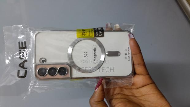 Amazfccy Galaxy S22 Luxury Plating Clear Case With Magsafe - main view