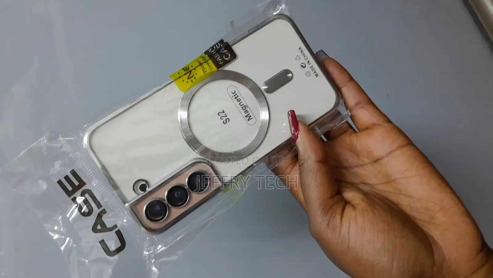 Amazfccy Galaxy S22 Luxury Plating Clear Case With Magsafe