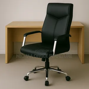 Aurora Leather Bonded Rectangular Back Orthopedic Chair