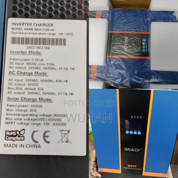 Snadi 5kva Solar Hybrid Inverter 80a Mppt,48 Volts