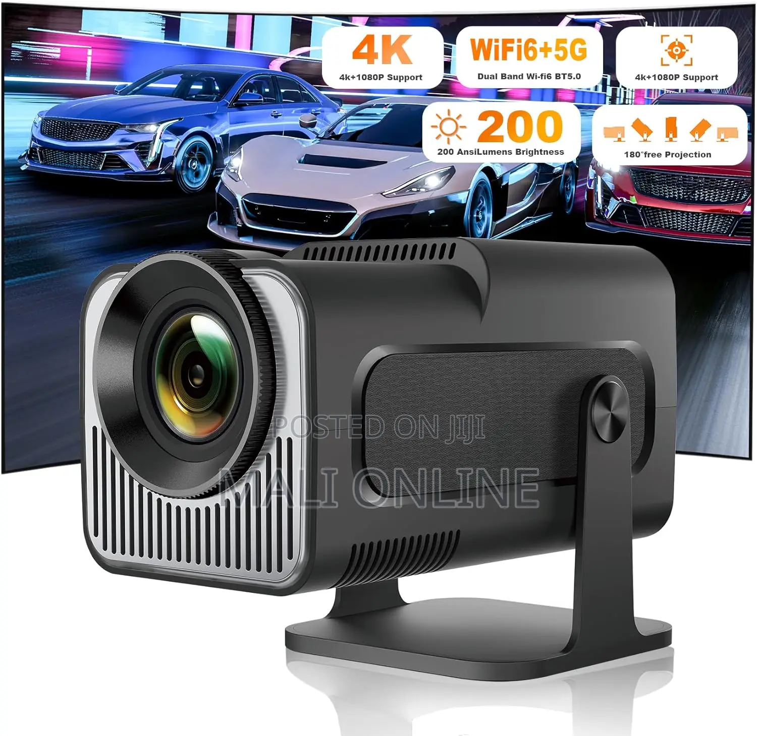 Hy320 Mini Android Smart Projector 4k Support Android 11