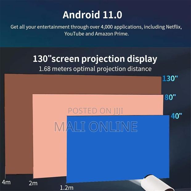 Hy300 Smart Mini Android Projector 4k Support - thumbnail 3