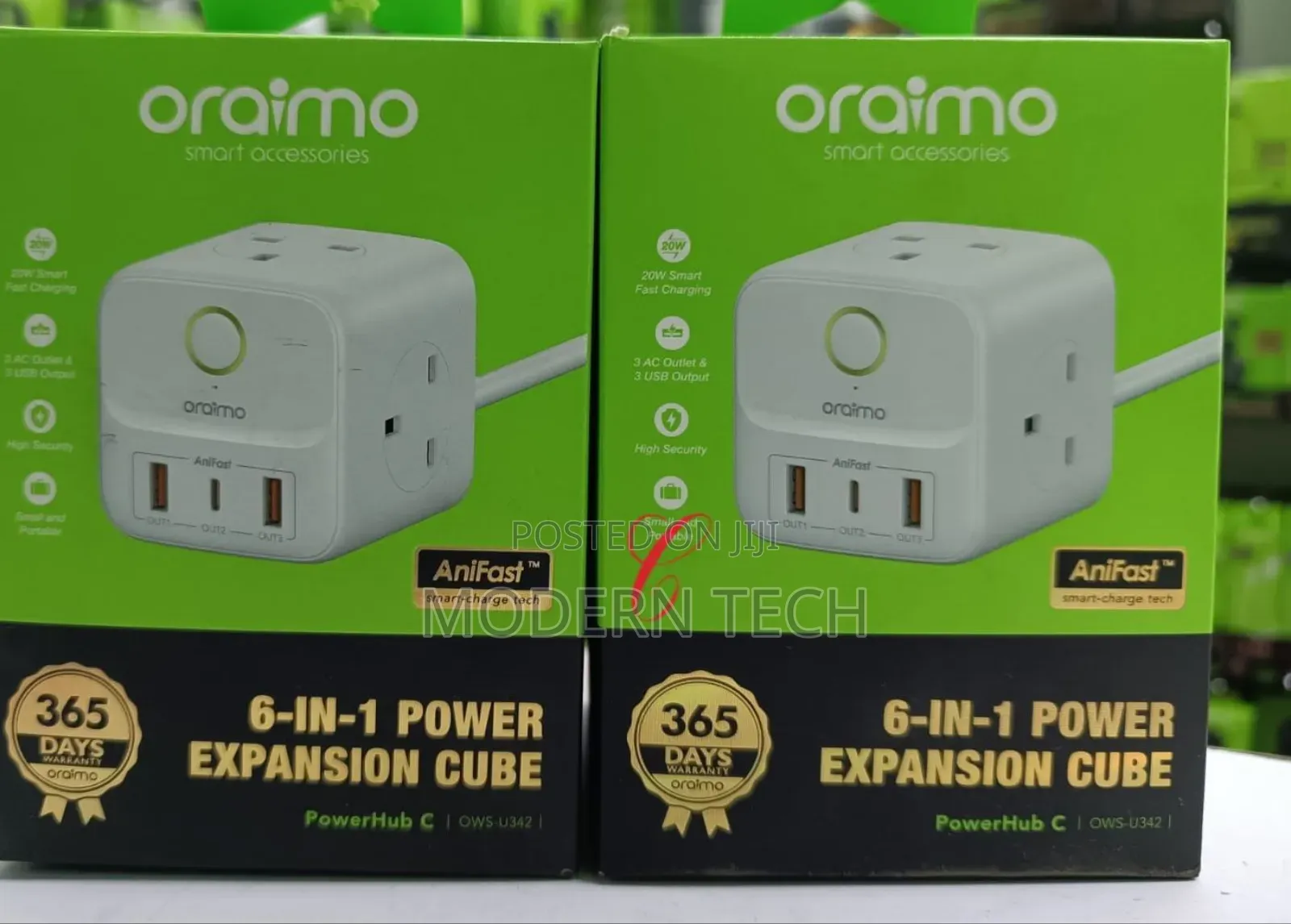 Oraimo Powerhub C U342 6-in-1 Power Cube