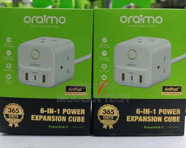 Oraimo Powerhub C U342 6-in-1 Power Cube - thumbnail 2