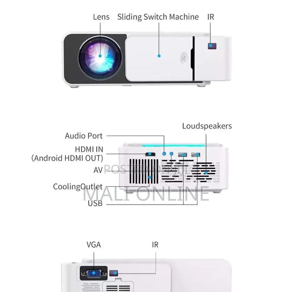 T5 Wifi Led Projector Portable Hd Mini Home Cinema