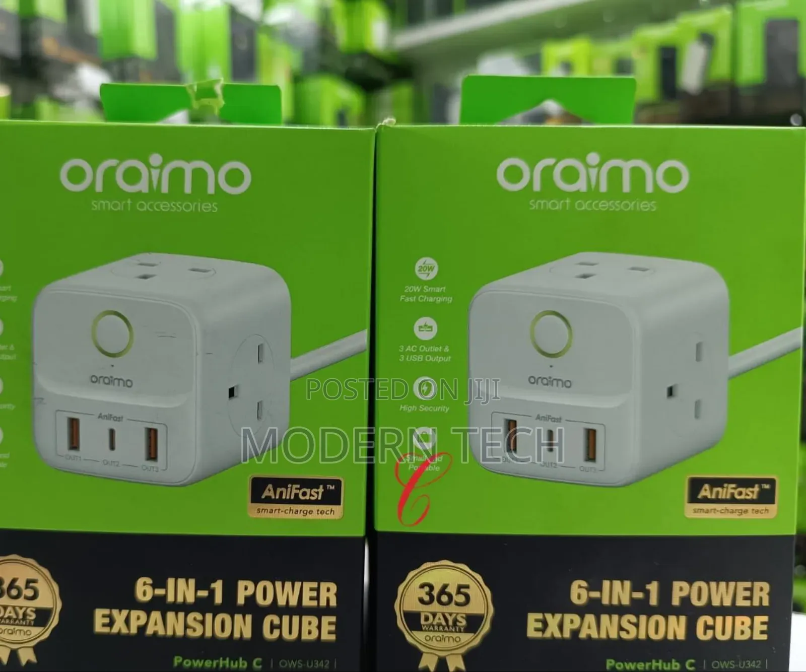 Oraimo Powerhub U342 6-in-1 Power Cube