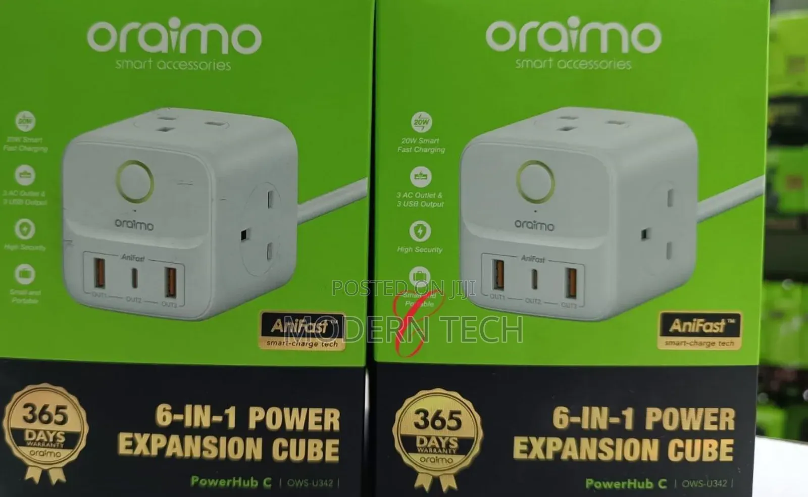 Oraimo Powerhub U342 6-in-1 Power Cube