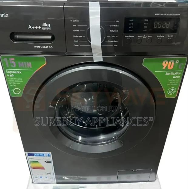 Syinix 8kg Front Load Fully Automatic Washing Machine - main view