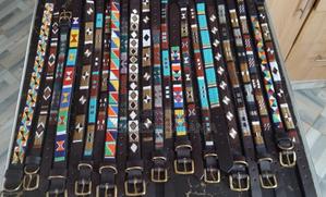 Leather Beaded Dog Collars - main view