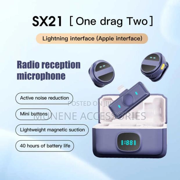 Sx21 Usb C Dual Wireless Lavalier Microphone Noise Cancel