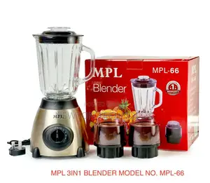 3 in 1 Food Processor Stainless Steel Glass Jar Blender