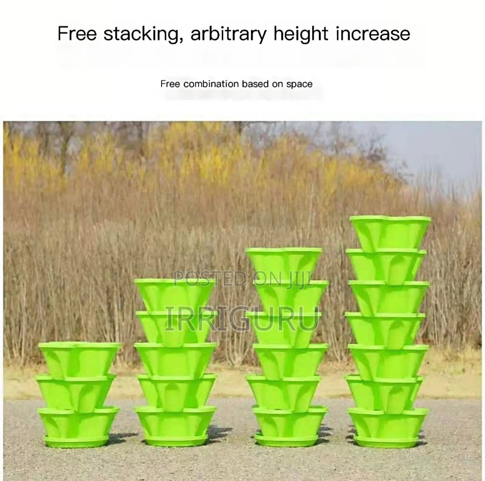 Stacking Planting Pots Turns the Balcony Into a Small Vegeta