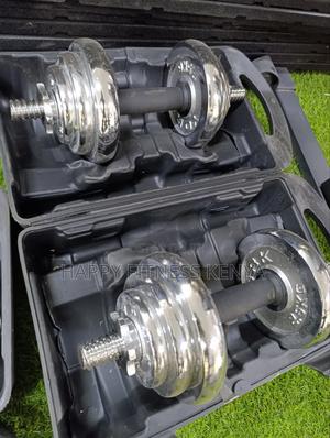 Chrome Dumbbell Set 20kg in a Carry Case