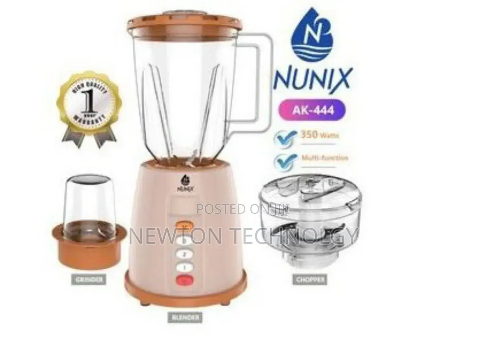 Nunix Ak-444 - 3 in 1 Blender, Grinder Chopper