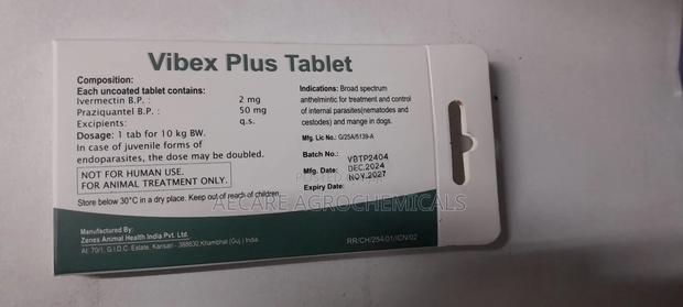 Vibex Plus Tablet 2 Tab Pack Endparasite And Ectoparasites - thumbnail 2