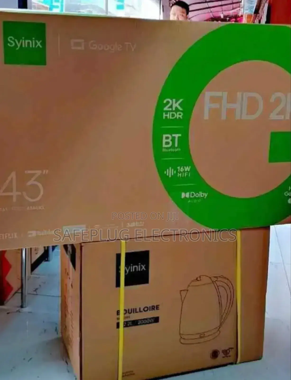 Tv Syinix 43" Inch 43s65 Smart Android Google Tv; New Model