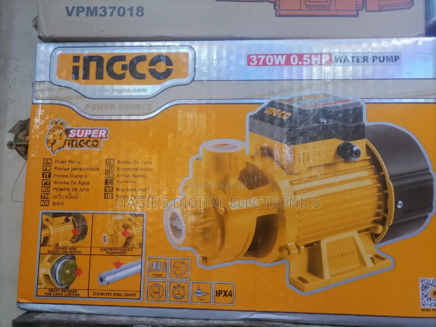 High Standard 0.5hp Ingco Booster Pump
