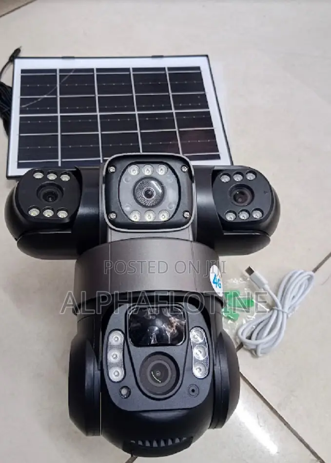 New Solar Powered 3 Lens 6mp Security CCTV Camera