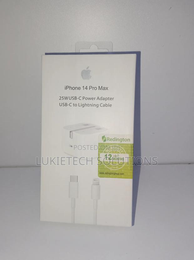 iPhone 14 Pro Max Charger 25watts Fast, (Usb Lighting Cable) - thumbnail 2