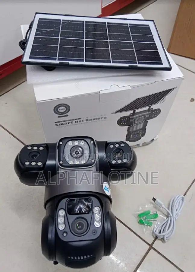 6mp 3lens Security Camera Solar 4g Simcard Camera
