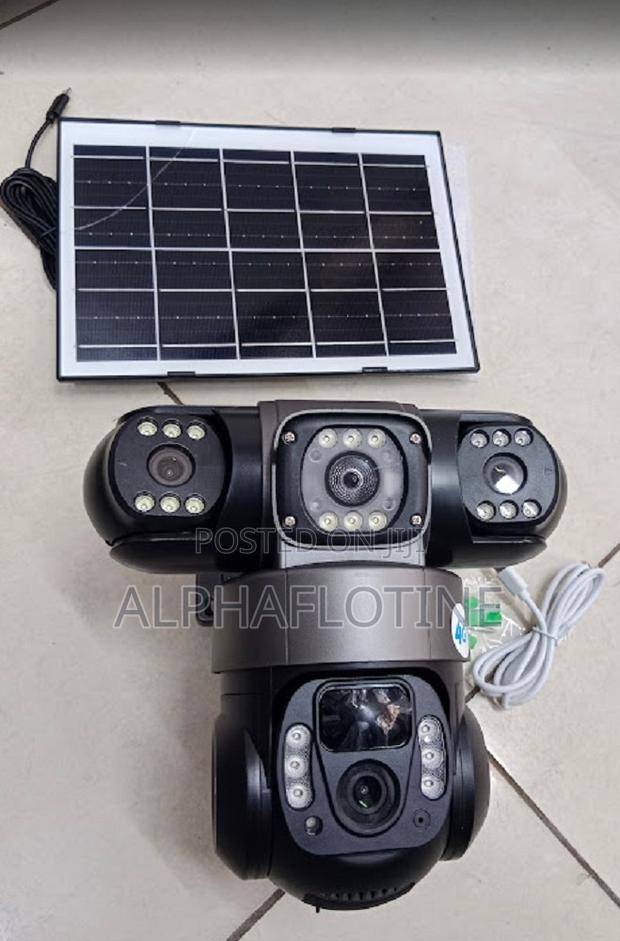Tripple Lens 4g V380 PTZ Quality Solar Powered Camera