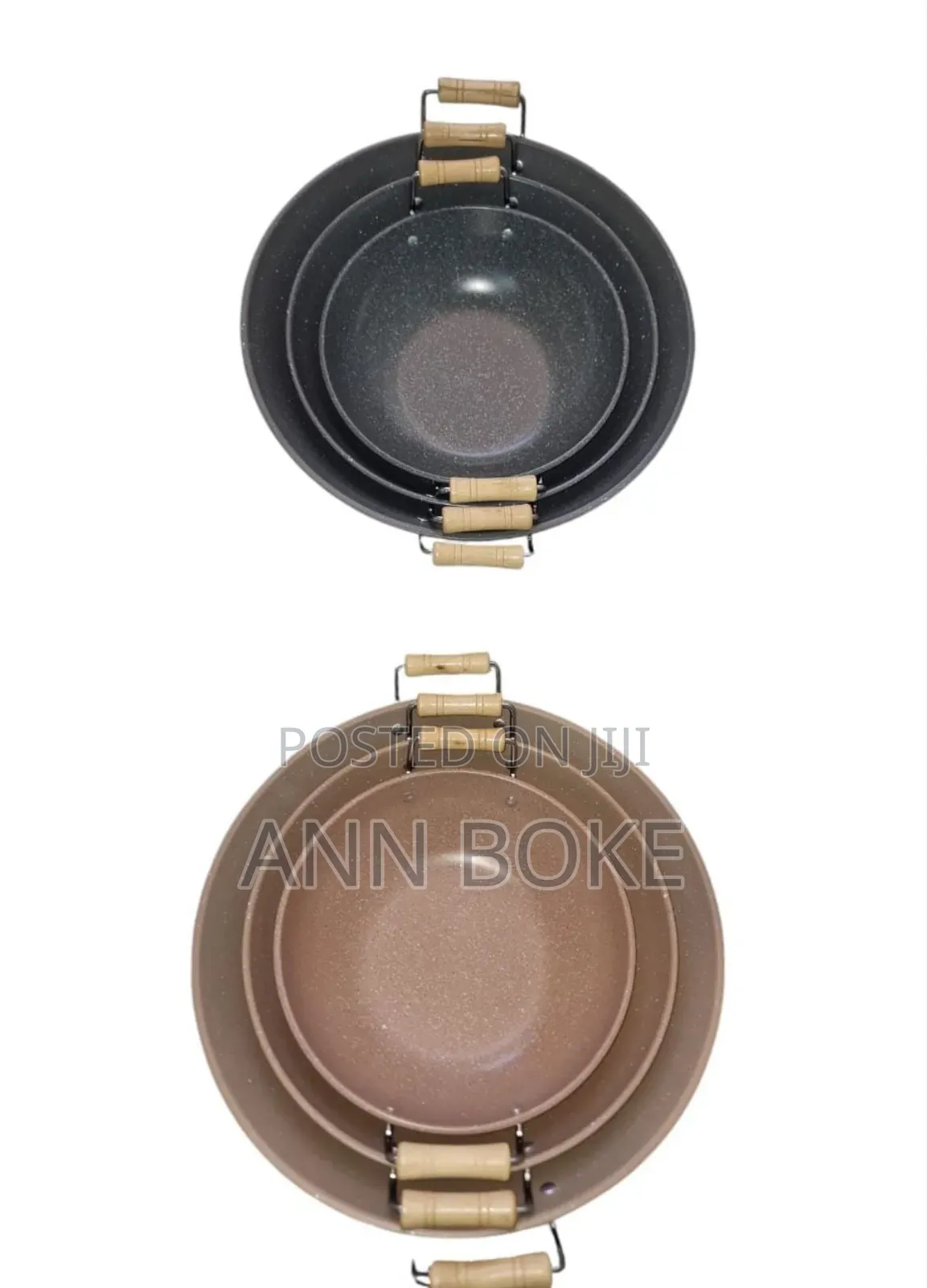 *2 Handles Granite Nonstick Deep Pans Now Availab