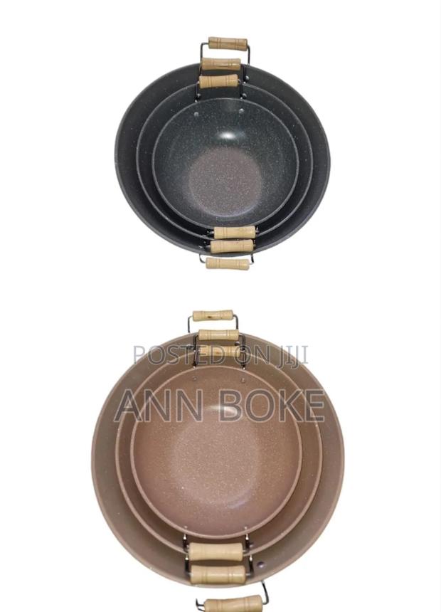 *2 Handles Granite Nonstick Deep Pans Now Availab - thumbnail 2