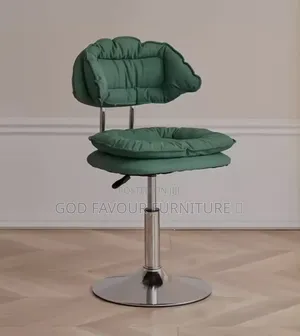 Green Modern Comfy Counter Bar Stool With Metal Base Jk8h
