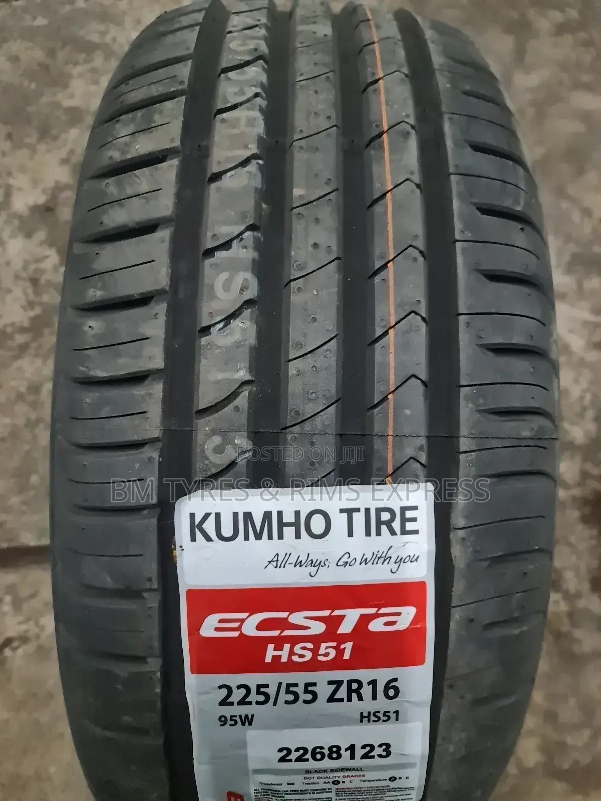 225 /55 R16 Khumo Tyres (Korea)