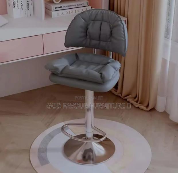 Gray Adjustable Taburete Bar Stool With Metal Base Tq2df