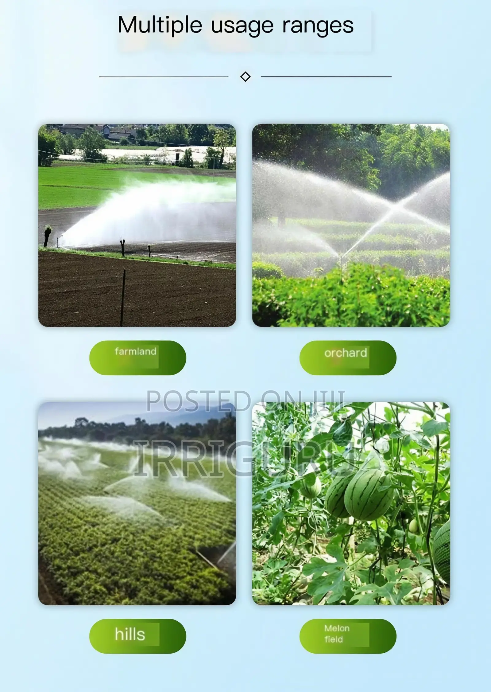 Py30 Type Rain Sprinkler 1 Inch Farmland Irrigation Sprinkle