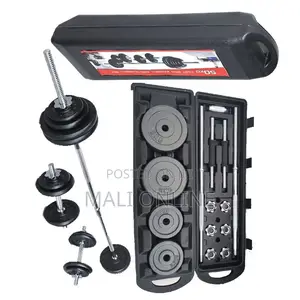 50kg York Barbell Dumbbell Set Fitness Cast Iron Spin Lock
