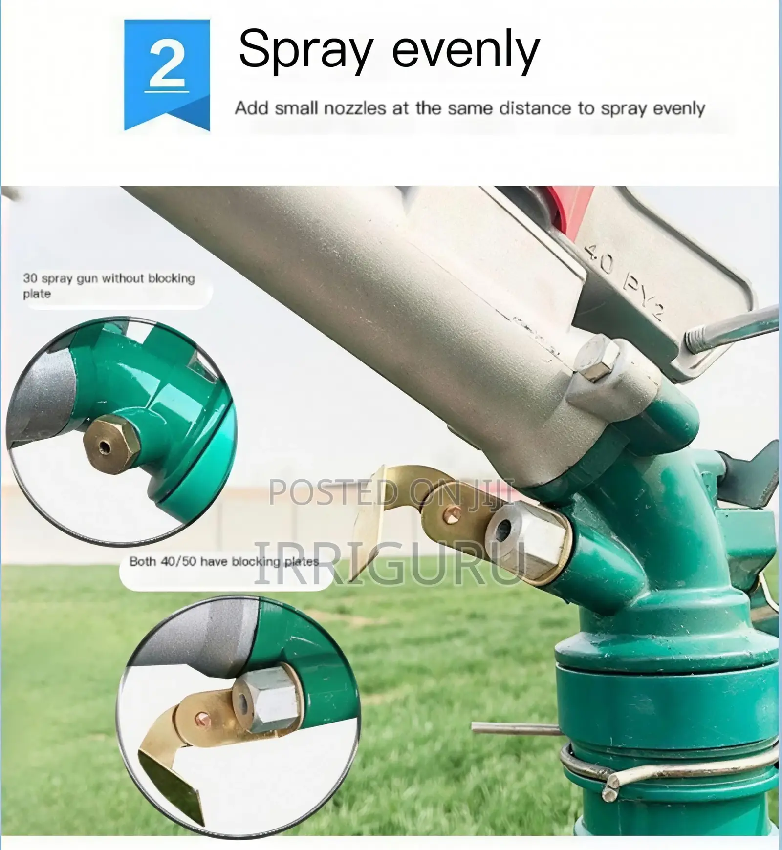 Py40 Type Spray Gun Farmland Irrigation Metal Sprinkler