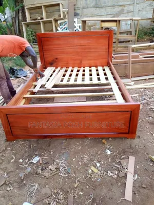 5x6 Solid Pure Mahogany Wood Bed Frame
