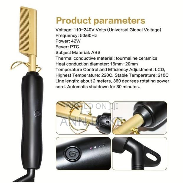 *New Arrival,* 
*Gold Electric Heat Comb