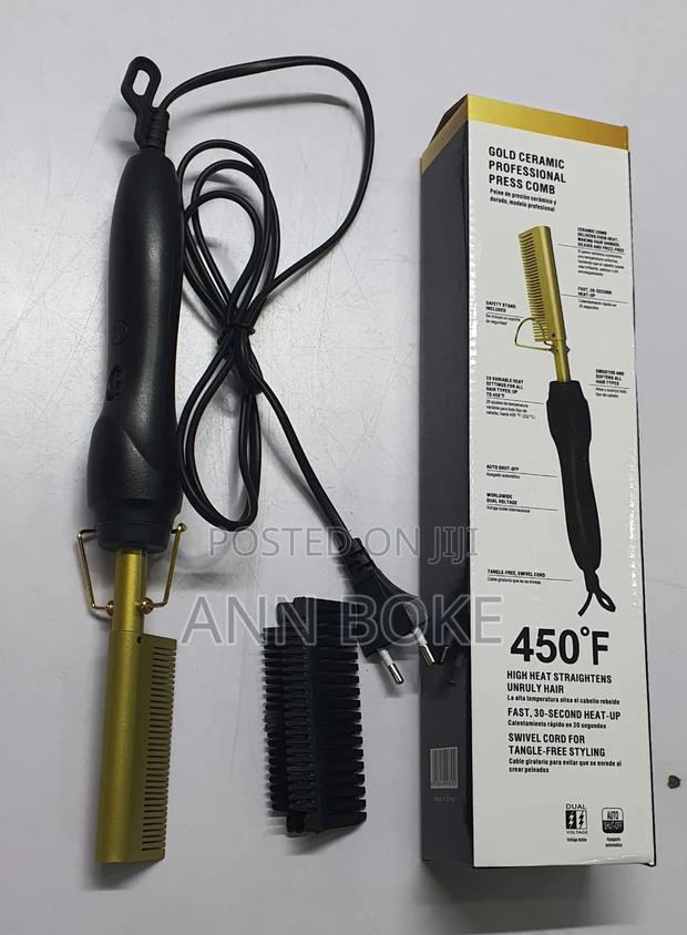 *New Arrival,* 
*Gold Electric Heat Comb - thumbnail 3