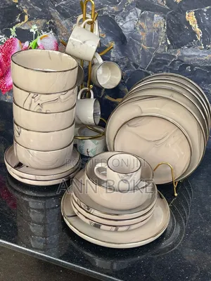 Marble Dinner Set 
24 PCS Set 
6 Cups (250 Mls)