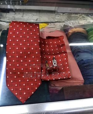 Redwine White Geometric Executive Tie Sets - thumbnail 2