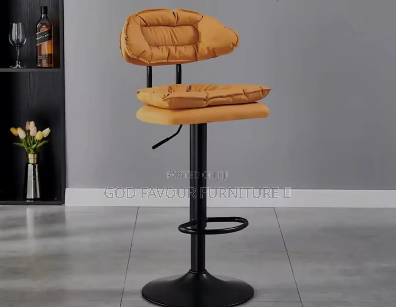Vintage Adjustable Height Counter Bar Stool Armless Vf4wz