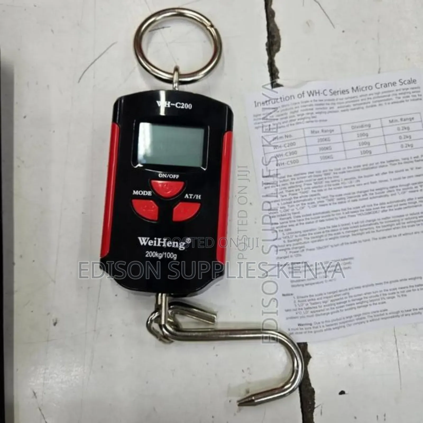 Crane Scale 200kgs Digital Hanging Weighing Scale Commercial