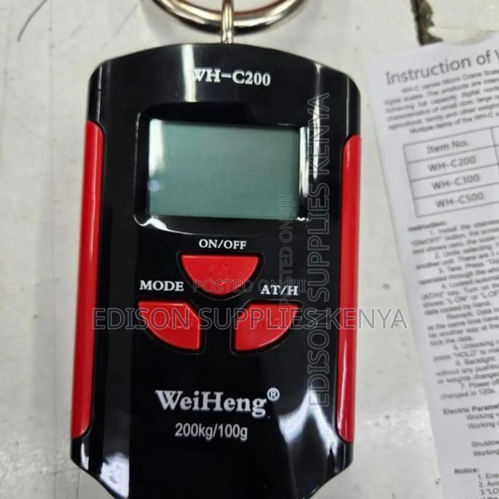 Crane Scale 200kgs Digital Hanging Weighing Scale Commercial
