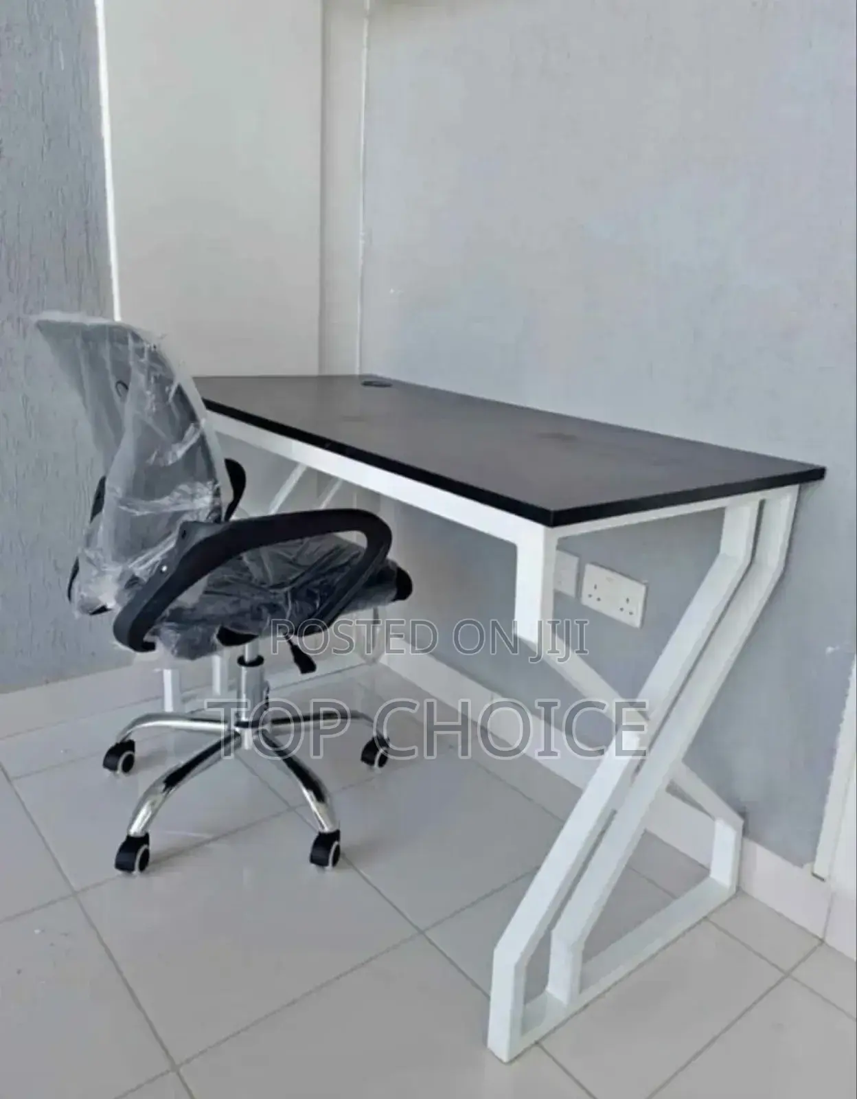 Table and Mesh Chair.