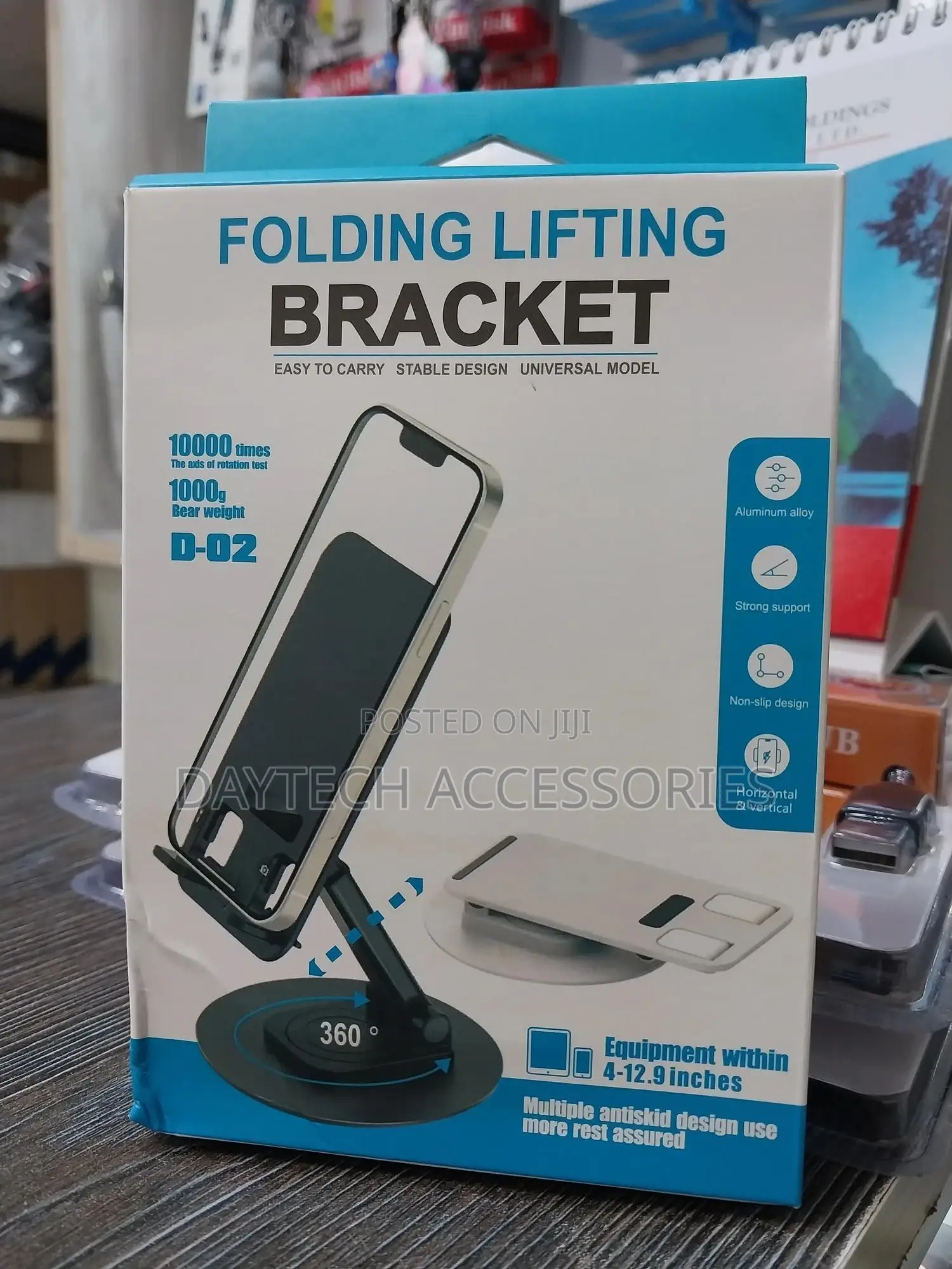 360 Rotating Metal Stand Mobile Holder Foldable Adjustable