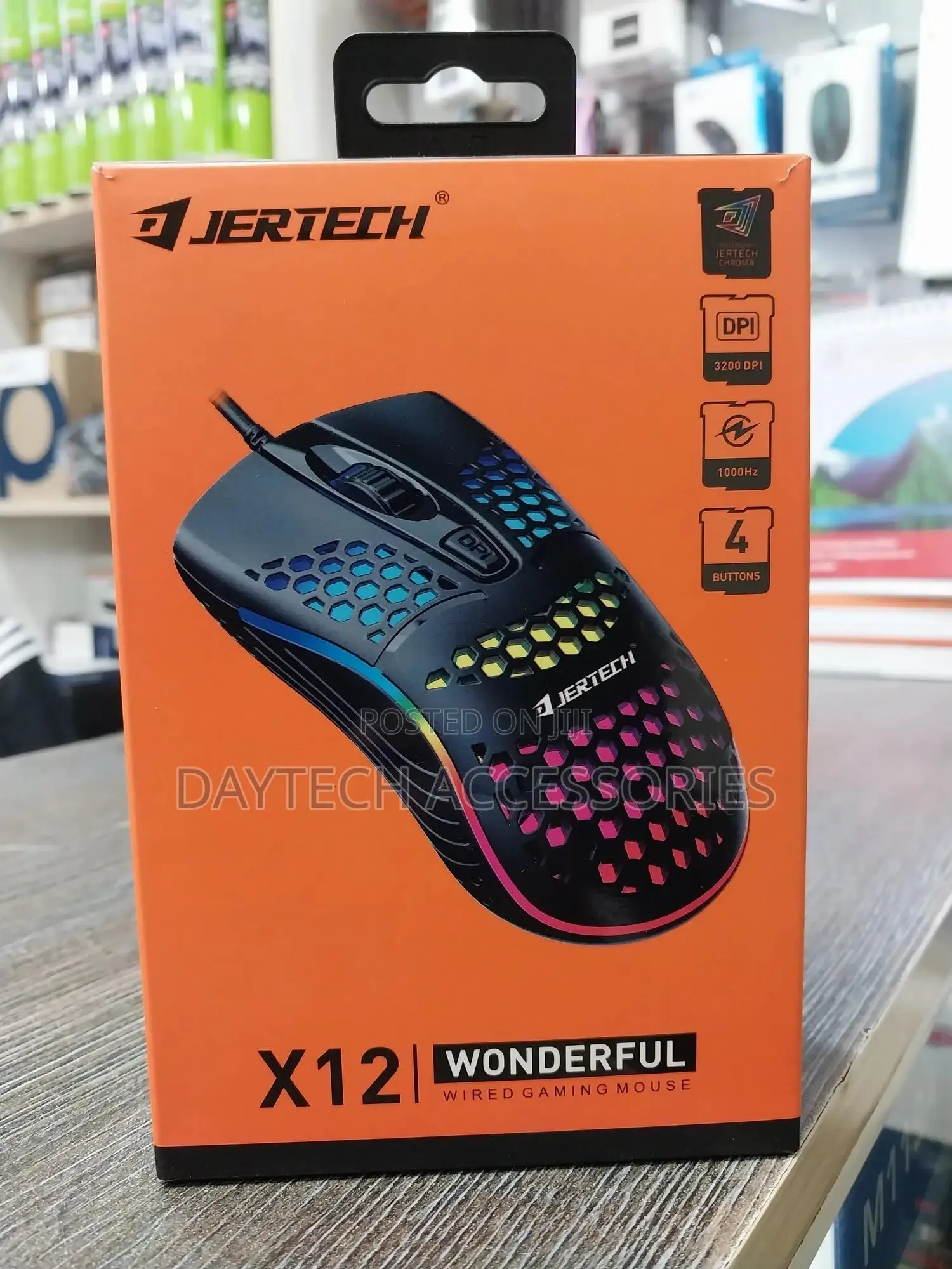 Jertech X12 Wonderful Wired Gaming Mouse (Colour Black)