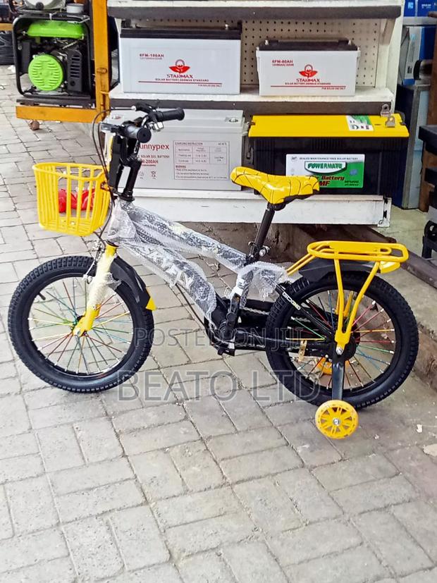 Brilliant Yellow Bicycle 16" Skylif Training Wheels