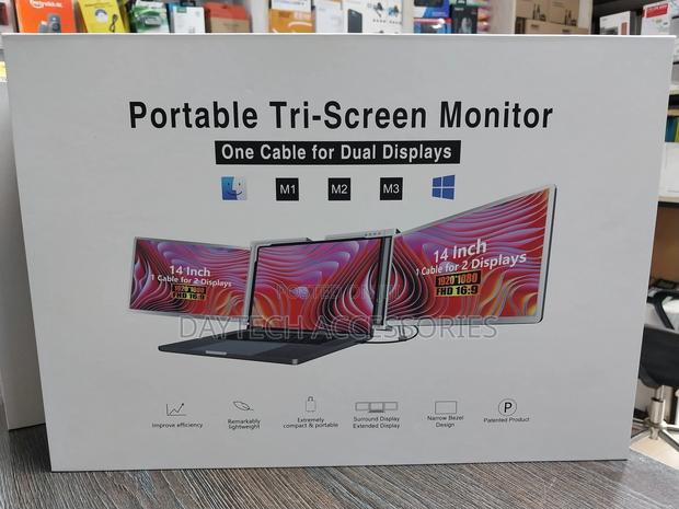 14 Inch Portable Triple Monitor for Laptop Screen Extender