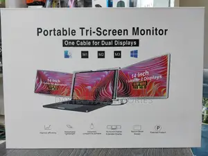 14 Inch Portable Triple Monitor for Laptop Screen Extender