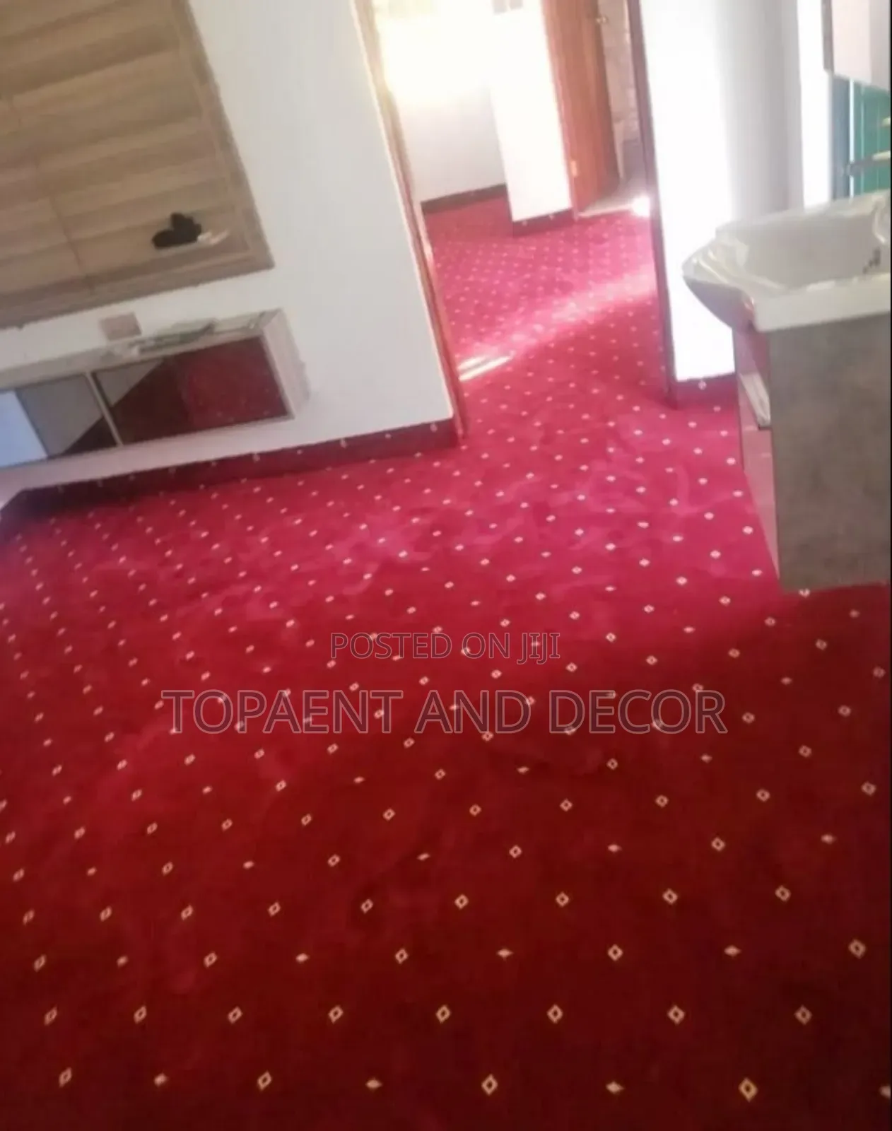 Vvip Red Office Size Wall to Wall Carpet