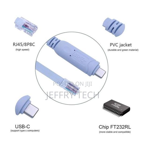 Usb-C Console Cable 6ft Usb Type C to Rj45 Serial Adapter - main view
