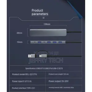 7 in 2 Usb Type-C Hubs 3.0 Computer